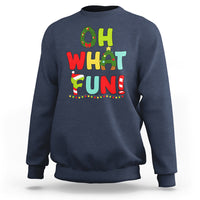 Oh What Fun Christmas Tree Candy Cane Sweatshirt - Wonder Print Shop