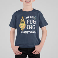 Merry Pugging Christmas Dog Pugmas Pug Xmas T Shirt For Kid - Wonder Print Shop