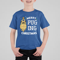 Merry Pugging Christmas Dog Pugmas Pug Xmas T Shirt For Kid - Wonder Print Shop