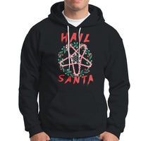 Hail Santa Krampus Ugly Christmas Candy Star Hoodie - Wonder Print Shop