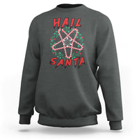 Hail Santa Krampus Ugly Christmas Candy Star Sweatshirt - Wonder Print Shop