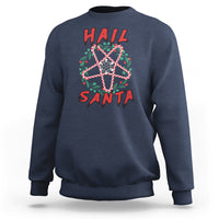 Hail Santa Krampus Ugly Christmas Candy Star Sweatshirt - Wonder Print Shop