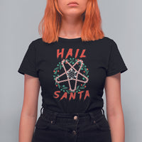 Hail Santa Krampus Ugly Christmas Candy Star T Shirt For Women - Wonder Print Shop