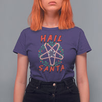 Hail Santa Krampus Ugly Christmas Candy Star T Shirt For Women - Wonder Print Shop