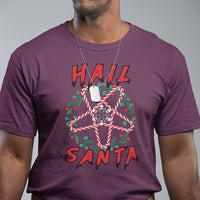 Hail Santa Krampus Ugly Christmas Candy Star T Shirt - Wonder Print Shop
