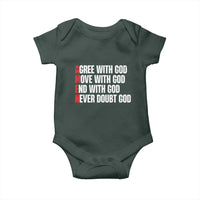 Christian Baby Onesie Amen Agree Move End With God Never Doubt God