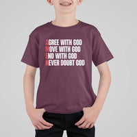 Christian T Shirt For Kid Amen Agree Move End With God Never Doubt God - Wonder Print Shop
