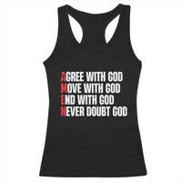 Christian Racerback Tank Top Amen Agree Move End With God Never Doubt God