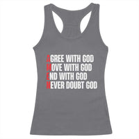 Christian Racerback Tank Top Amen Agree Move End With God Never Doubt God