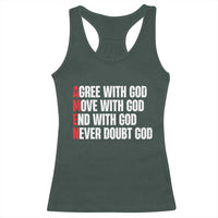 Christian Racerback Tank Top Amen Agree Move End With God Never Doubt God