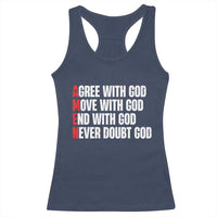 Christian Racerback Tank Top Amen Agree Move End With God Never Doubt God