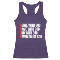 Christian Racerback Tank Top Amen Agree Move End With God Never Doubt God