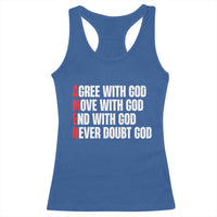 Christian Racerback Tank Top Amen Agree Move End With God Never Doubt God