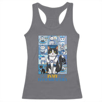 Hanukkah Cat Racerback Tank Top In My Hanukkat Era Cute Jewish Cats