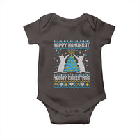 Hanukkah Christmas Cat Baby Onesie Happy Hanukkat Meowy Christmas