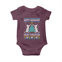 Hanukkah Christmas Cat Baby Onesie Happy Hanukkat Meowy Christmas