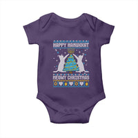 Hanukkah Christmas Cat Baby Onesie Happy Hanukkat Meowy Christmas
