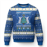 Happy Hanukkat Cat Hanukkah Ugly Sweater Meowzel Tov Meowy Christmas - Wonder Print Shop