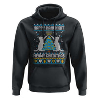 Hanukkah Christmas Cat Hoodie Happy Hanukkat Meowy Christmas