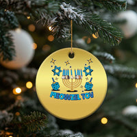 Funny Hanukkah Cat Christmas Ornament Meowzel Tov Jewish Chanukkah - Wonder Print Shop