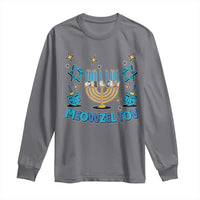 Funny Hanukkah Cat Long Sleeve Shirt Meowzel Tov Jewish Chanukkah