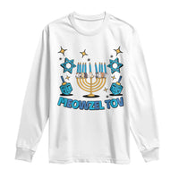 Funny Hanukkah Cat Long Sleeve Shirt Meowzel Tov Jewish Chanukkah