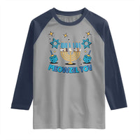 Funny Hanukkah Cat Raglan Shirt Meowzel Tov Jewish Chanukkah