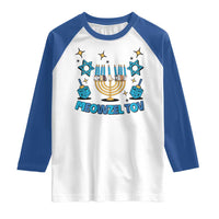 Funny Hanukkah Cat Raglan Shirt Meowzel Tov Jewish Chanukkah