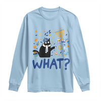 Funny Hanukkah Cat What Long Sleeve Shirt