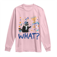 Funny Hanukkah Cat What Long Sleeve Shirt