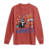 Funny Hanukkah Cat What Long Sleeve Shirt