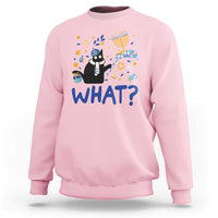 Funny Hanukkah Cat What Sweatshirt - Wonder Print Shop