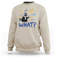 Funny Hanukkah Cat What Sweatshirt - Wonder Print Shop