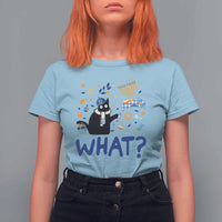 Funny Hanukkah Cat What T Shirt For Women - Wonder Print Shop