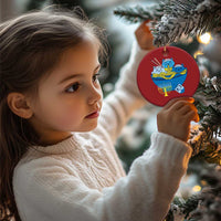 Funny Hanukkah Cat Christmas Ornament Kawaii Cat Eating Ramen Anime Jewish Kitten - Wonder Print Shop