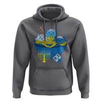Funny Hanukkah Cat Hoodie Kawaii Cat Eating Ramen Anime Jewish Kitten