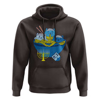 Funny Hanukkah Cat Hoodie Kawaii Cat Eating Ramen Anime Jewish Kitten
