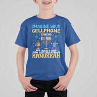 Funny Hanukkah T Shirt For Kid Imagine Cellphone Was At 10 Percent - Wonder Print Shop