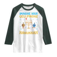 Funny Hanukkah Raglan Shirt Imagine Cellphone Was At 10 Percent