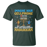 Funny Hanukkah T Shirt Imagine Cellphone Was At 10 Percent - Wonder Print Shop
