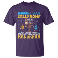 Funny Hanukkah T Shirt Imagine Cellphone Was At 10 Percent - Wonder Print Shop