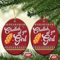 Funny Hanukkah Christmas Ornament Challah At Ya Girl - Wonder Print Shop