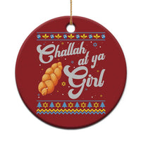 Funny Hanukkah Christmas Ornament Challah At Ya Girl - Wonder Print Shop