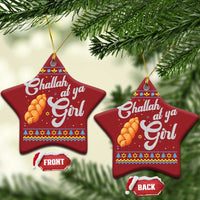 Funny Hanukkah Christmas Ornament Challah At Ya Girl - Wonder Print Shop