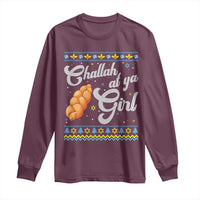 Funny Hanukkah Long Sleeve Shirt Challah At Ya Girl