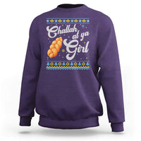 Funny Hanukkah Sweatshirt Challah At Ya Girl - Wonder Print Shop
