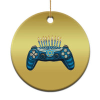 Funny Hanukkah Gamer Gaming Christmas Ornament - Wonder Print Shop
