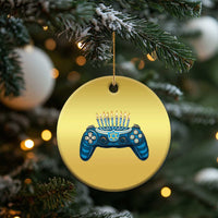 Funny Hanukkah Gamer Gaming Christmas Ornament - Wonder Print Shop