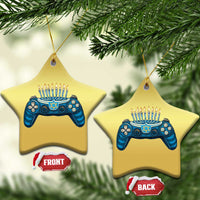 Funny Hanukkah Gamer Gaming Christmas Ornament - Wonder Print Shop