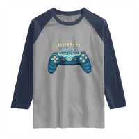 Funny Hanukkah Gamer Gaming Raglan Shirt